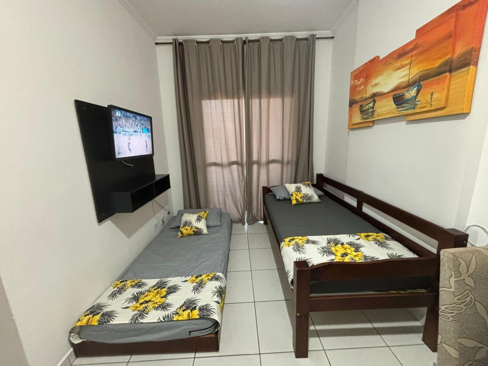 Lindo Apto 300M Praia Da Ocian E Centro - Vista Mar- Varanda Sacada - Wi-Fi 300 Mbps - Vaga De Garagem - Acomoda Ate 6 Pessoas Lejlighed Praia Grande  Eksteriør billede