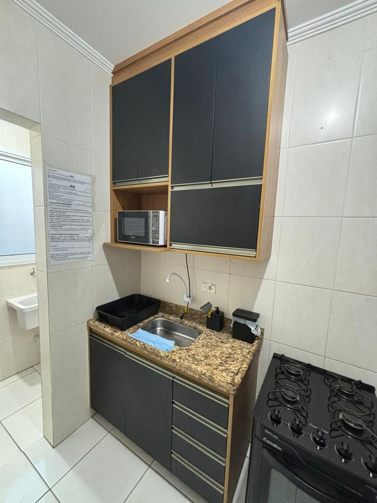 Lindo Apto 300M Praia Da Ocian E Centro - Vista Mar- Varanda Sacada - Wi-Fi 300 Mbps - Vaga De Garagem - Acomoda Ate 6 Pessoas Lejlighed Praia Grande  Eksteriør billede